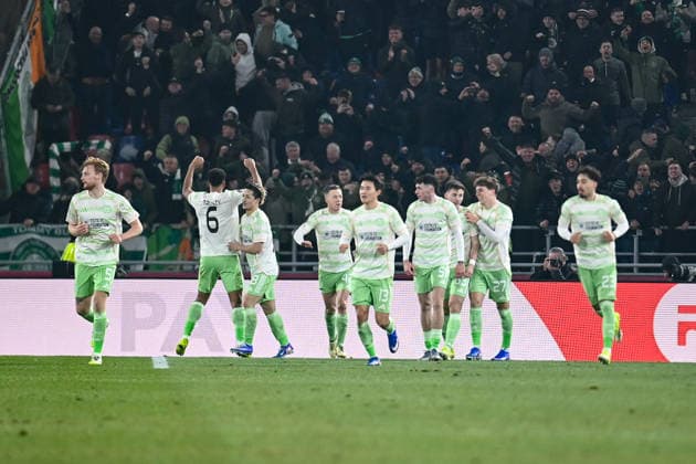 Auston Trusty (Celtic) celebrating his goal during Bologna FC vs Celtic FC, Football Europa League match in Bologna, Italy, January 22 2026  Copyright: xGianlucaxRicci IPAxSportx xipa-agency.netx xx IPA_70425697 IPA_Agency_IPA70425697