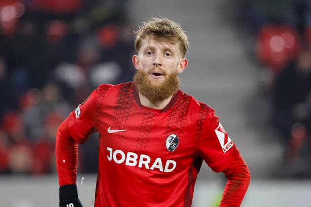 Niklas Beste SC Freiburg, 19 , Germany, Soccer, UEFA Europa League, Matchday 7, 2025 2026, SC Freiburg vs Maccabi Tel Aviv, Europa Park Stadion, Freiburg im Breisgau, 22 01 2026 Freiburg im Breisgau Europa Park Stadion Germany Copyright: xGrantxHubbsx
