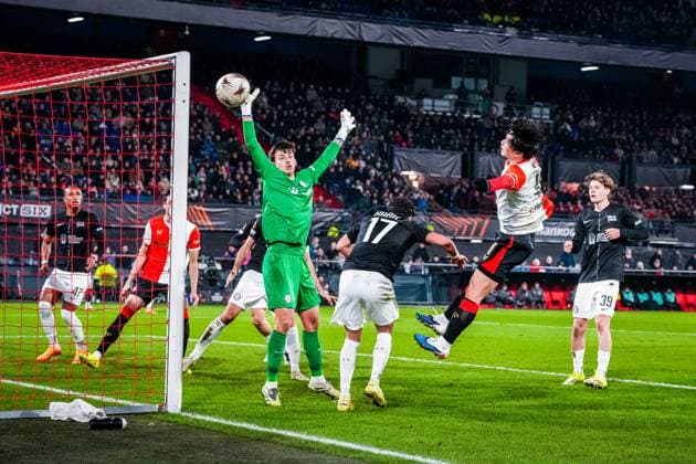 ROTTERDAM , 22-01-2026 , Stadium Feijenoord de Kuip , season 2025 2026 , UEFA Europa League football , match between Feyenoord - Sturm Graz , Feyenoord player Ayase Ueda Feyenoord - Sturm Graz  x200999739x Copyright: