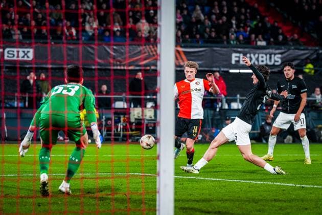 ROTTERDAM , 22-01-2026 , Stadium Feijenoord de Kuip , season 2025 2026 , UEFA Europa League football , match between Feyenoord - Sturm Graz , Feyenoord player Sem Steijn Feyenoord - Sturm Graz  x200999744x Copyright: