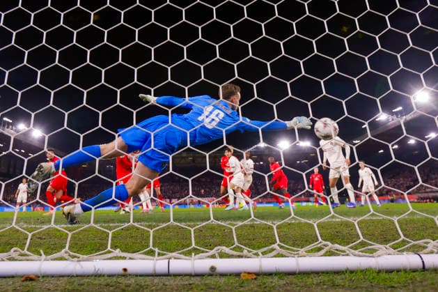 UEFA Europa League SK Brann FC Midtjylland Bergen 20260122 Branns Noah Holm scores in the UEFA Europa League match between SK Brann and FC Midtjylland at Brann Stadium Photo Paul S Amundsen NTB Bergen Norway EDITORIAL USE ONLY RESTRICTED USE FOR BETTING COMPANIES  Copyright: xPaulxS.xAmundsenx xNTBx