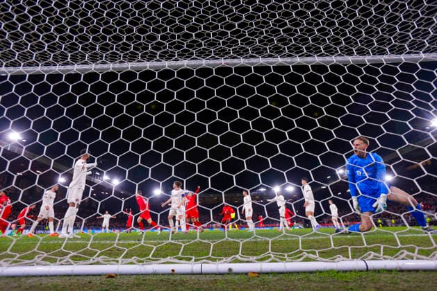 UEFA Europa League SK Brann FC Midtjylland Bergen 20260122 Branns Noah Holm scores in the UEFA Europa League match between SK Brann and FC Midtjylland at Brann Stadium Photo Paul S Amundsen NTB Bergen Norway EDITORIAL USE ONLY RESTRICTED USE FOR BETTING COMPANIES  Copyright: xPaulxS.xAmundsenx xNTBx