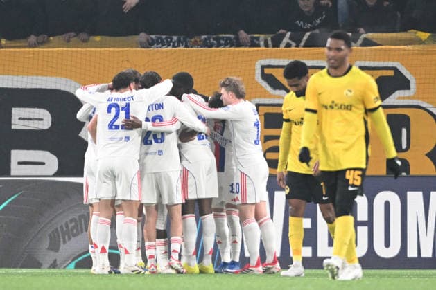 BERN, SWITZERLAND JANUARY 22 Ainsley Maitland Niles of Olympique Lyonnais celebrating his Score 0 1 during the UEFA Europa League 2025 26 League Phase MD7 match between BSC Young Boys and Olympique Lyonnais at Stadion Wankdorf on January 22, 2026 in Bern, Switzerland Bern Stadion Wankdorf Bern Switzerland Copyright: xJustPictures.ch ManuelxWinterbergerx jp-en-EuSpIm-MWI_6716