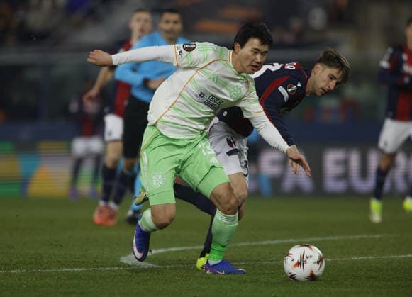 CALCIO - UEFA Europa League - Bologna FC vs Celtic FC Hyun-jun Yang of Celtic Glasgow during the Uefa Europa League 2025 26 season football match between Bologna FC and Celtic Glasgow on 22 January 2026 at â?? Renato Dall Ara Stadium, Bologna, Italy. Photo Nderim KACELI Bologna Italy  Copyright: xIPAxSport ABACAx