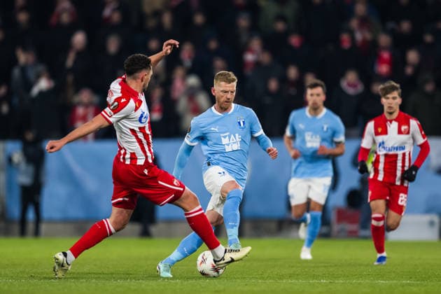 260122 Anders Christiansen of Malmö FF during the UEFA Europa League football match between Malmö FF and Crvena Zvezda on January 22, 2026 in Malmö Photo Petter Arvidson BILDBYRAN kod PA PA1132 fotboll football soccer fotball uefa europa league europa league malmö ff crvena zvezda bbeng röda stjärnan  Copyright: PETTERxARVIDSON BB260122PA148