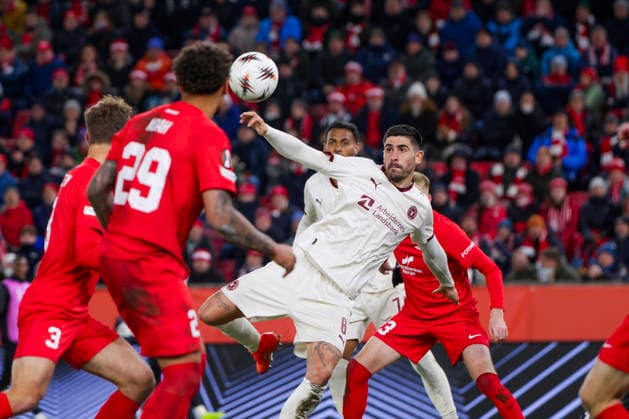 UEFA Europa League SK Brann FC Midtjylland Bergen 20260122 FC Midtjyllands Martin Erlic scores in the UEFA Europa League match between SK Brann and FC Midtjylland at Brann Stadium Photo Paul S Amundsen NTB Bergen Norway EDITORIAL USE ONLY RESTRICTED USE FOR BETTING COMPANIES  Copyright: xPaulxS.xAmundsenx xNTBx