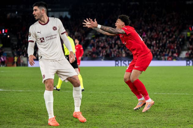 260122 Noah Holm of Brann during the UEFA Europa League football match between Brann and Midtjylland on January 22, 2026 in Bergen Photo Marius Simensen BILDBYRAN COP 238 MM0054 bbeng fotboll football soccer fotball uefa europa league brann midtjylland  Copyright: MARIUSxSIMENSEN BB260122ZI032