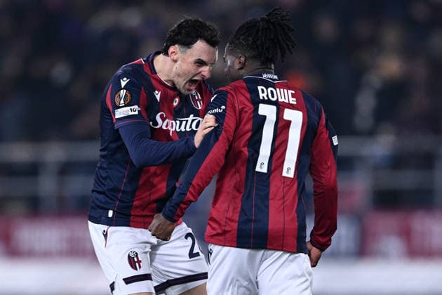 Mg Bologna 22 01 2026 - Europa League Bologna-Celtic foto Matteo Gribaudi Image nella foto: esultanza gol Jonathan Rowe 