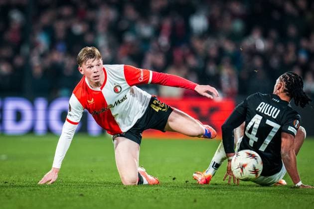 ROTTERDAM , 22-01-2026 , Stadium Feijenoord de Kuip , season 2025 2026 , UEFA Europa League football , match between Feyenoord - Sturm Graz , Feyenoord player Jan Plug Feyenoord - Sturm Graz  x201000203x Copyright:
