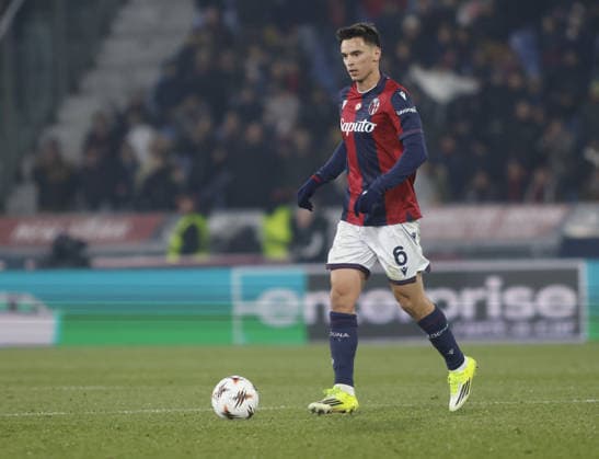 Nikolo Moro of Bologna FC during the Uefa Europa League 2025 26 season football match between Bologna FC and Celtic Glasgow on 22 January 2026 at â?? Renato Dall Ara Stadium, Bologna, Italy. Photo Nderim KACELI  Copyright: xNderimxKaceli IPAxSportx xipa-agency.netx xx IPA_70427698 IPA_Agency_IPA70427698