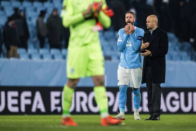 260122 Pontus Jansson and head coach Miguel Angel Ramirez of Malmö FF after the UEFA Europa League football match between Malmö FF and Crvena Zvezda on January 22, 2026 in Malmö Photo Petter Arvidson BILDBYRAN kod PA PA1132 fotboll football soccer fotball uefa europa league europa league malmö ff crvena zvezda bbeng röda stjärnan  Copyright: PETTERxARVIDSON BB260122PA163