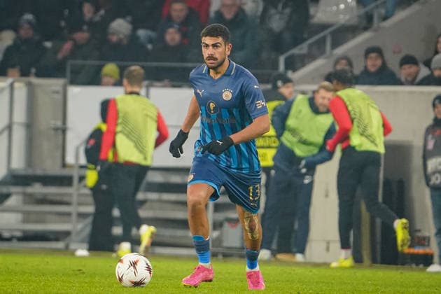 Soccer UEFA Europa League 2025 26, Matchday 7 SC Freiburg vs Maccabi Tel Aviv Europa Park Stadion Freiburg Raz Shlomo Maccabi Tel Aviv, 13 Copyright: xJOERANxSTEINSIEKx