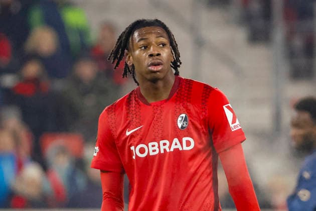 Johan Manzambi SC Freiburg, 44 , Germany, Football, UEFA Europa League, Matchday 7, 2025 2026, SC Freiburg vs Maccabi Tel Aviv, Europa Park Stadion, Freiburg im Breisgau, 22 01 2026 Freiburg im Breisgau Europa Park Stadion Germany Copyright: xGrantxHubbsx