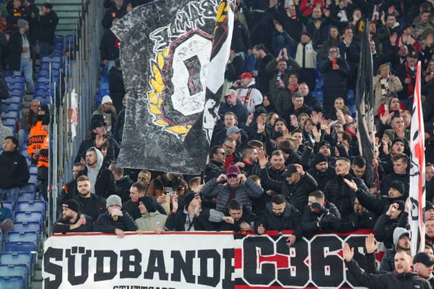 January 22, 2026, Roma, Roma, Italia: supporters (VfB Stuttgart) During the 2025 26 Europa League football match between Roma and Stuttgart on January 22, 2026 at the Stadio Olimpico in Rome..Photo: Roma Italia - ZUMAs236 20260122_aap_s236_024 Copyright: xFabioxSassox