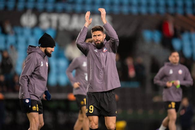 ESP: RC Celta - LOSC Lille. UEFA Europa League. Matchday 7. Olivier Giroud of LOSC Lille during the UEFA Europa League match, between RC Celta and LOSC Lille, Matchday 7, Balaidos Stadium on January 22, 2026 in Vigo, Spain. kpng Copyright: xPedroxMinax xPRESSINx PM_260122_CEL_LIL_005
