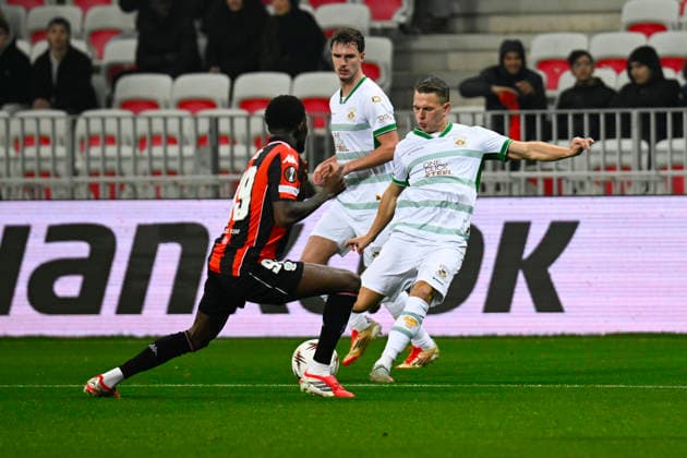 FOOTBALL : OGC Nice VS - Go Ahead Eagles - UEFA Europa League - 22 01 2025 Mathis Suray (GA-Eagles) - UEFA Europa League match between OGC Nice and Go Ahead Eagles on January 22, 2026 at the Allianz Riviera Stadium in Nice. NiceFrance  Copyright: xWilliamxCannarellax