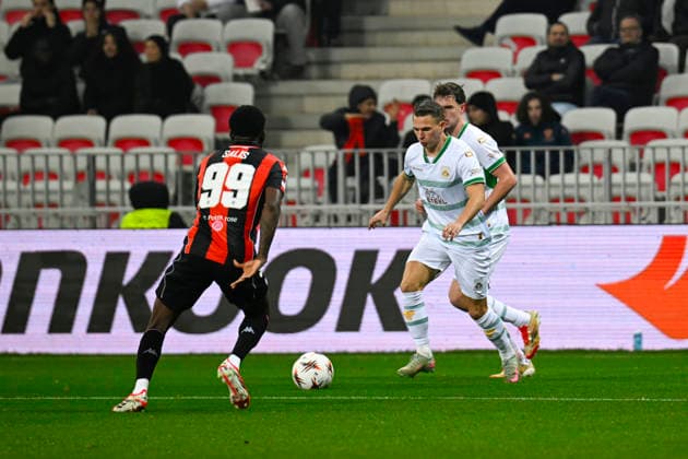 FOOTBALL : OGC Nice VS - Go Ahead Eagles - UEFA Europa League - 22 01 2025 Mathis Suray (GA-Eagles) - UEFA Europa League match between OGC Nice and Go Ahead Eagles on January 22, 2026 at the Allianz Riviera Stadium in Nice. NiceFrance  Copyright: xWilliamxCannarellax