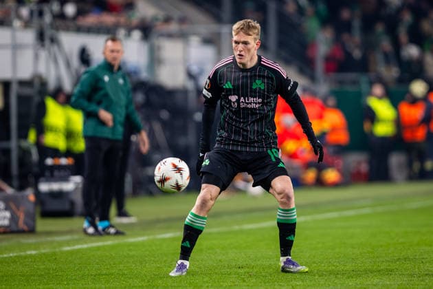 FERENCVAROS - PANATHINAIKOS Karol Swiderski of Panathinaikos during the league phase of UEFA Europa league football match between Ferencvarosi TC and Panathinaikos FC. Groupama Arena, Ferencvaros Arena, Budapest, Hungary, January 22, 2026. Photo by Branislav Racko Copyright: xx 080A5847