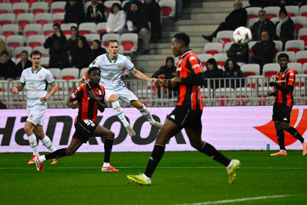 FOOTBALL : OGC Nice VS - Go Ahead Eagles - UEFA Europa League - 22 01 2025 Mathis Suray (GA-Eagles) - UEFA Europa League match between OGC Nice and Go Ahead Eagles on January 22, 2026 at the Allianz Riviera Stadium in Nice. NiceFrance  Copyright: xWilliamxCannarellax