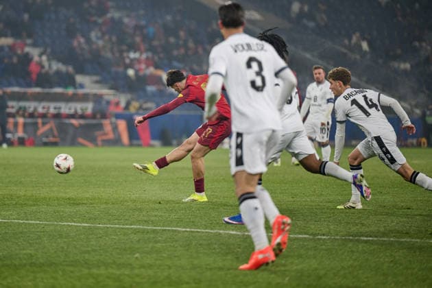 Salzburg, Austria January 22, 2026 Europa League 2025 2026 RB Salzburg vs FC Basel Pictured Kerim Alajbegovic RB scores the goal to make it 2-0 Red Bull Arena Copyright: xFotostandx xWassmuth,xJUERGENxWASSMUTHx