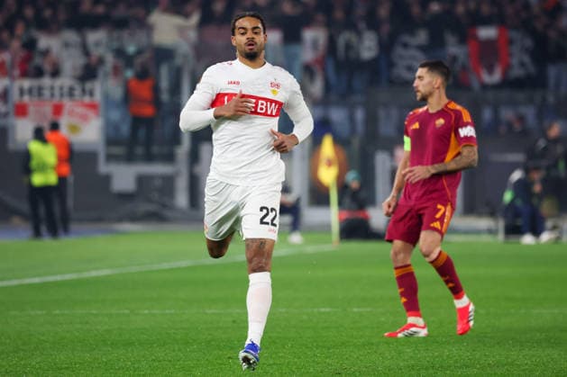 January 22, 2026, Roma, Roma, Italia: Lorenz Assignon (VfB Stuttgart) During the 2025 26 Europa League football match between Roma and Stuttgart on January 22, 2026 at the Stadio Olimpico in Rome..Photo: Roma Italia - ZUMAs236 20260122_aap_s236_061 Copyright: xFabioxSassox