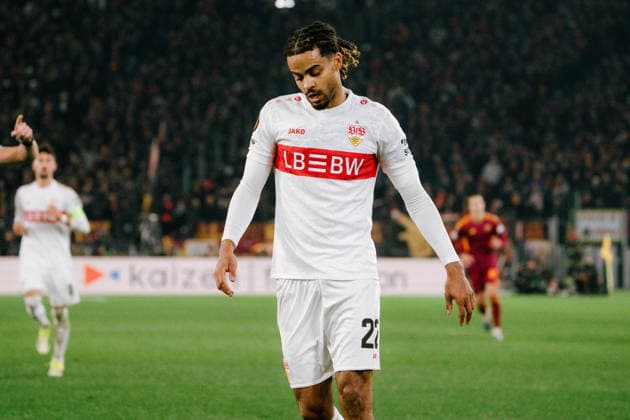 Lorenz Assignon VfB Stuttgart, 22 , ITA, AS Roma vs VfB Stuttgart, Football, Europa League, Matchday 7, Season 2025 2026, 22 01 2026, ITA, AS Roma vs VfB Stuttgart, Football, Europa League, Matchday 7, Season 2025 2026, 22 01 2026, Rome Copyright: xEibner-Pressefoto EdwardxCheungx EP_ECG