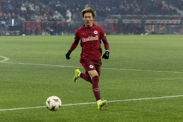 Sota Kitano 8 FC Red Bull Salzburg in action, FC Salzburg vs FC Basel 1893, Football, Men, UEFA Europa League, Season 2025 2026, League phase, Matchday 7, 22 01 2026 Wals Siezenheim Salzburg Austria Copyright: xkolbert-press MartinxAgüerax