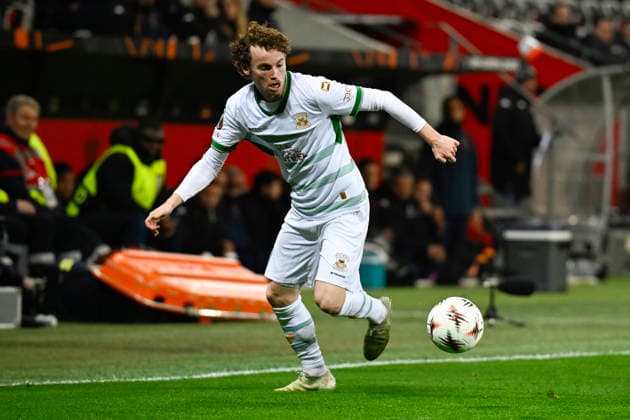 FOOTBALL : OGC Nice VS - Go Ahead Eagles - UEFA Europa League - 22 01 2025 Jakob Breum (GA-Eagles) - UEFA Europa League match between OGC Nice and Go Ahead Eagles on January 22, 2026 at the Allianz Riviera Stadium in Nice. NiceFrance  Copyright: xWilliamxCannarellax
