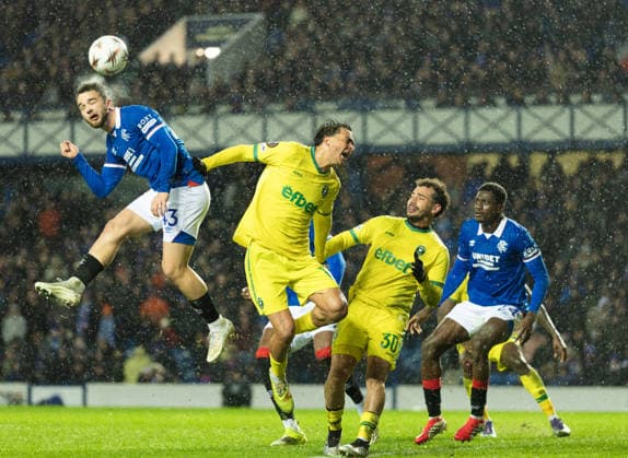 22.01.2026 Rangers v Ludogorets: Nico Raskin headed effort  Copyright: xWilliexVassx NINTCHDBPICT001053364162