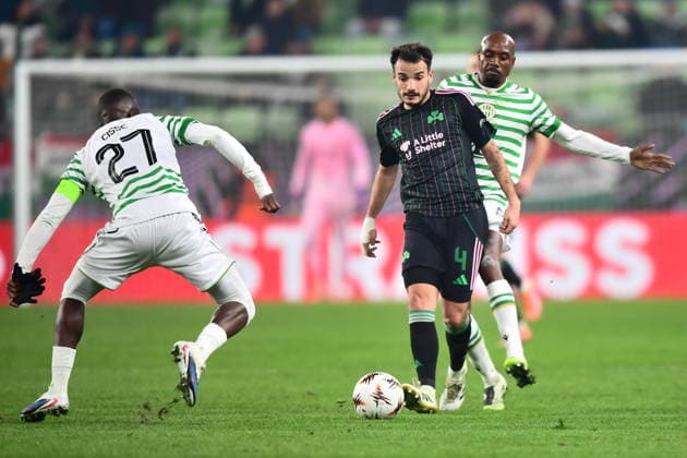 UEFA Europa League, Ferencvaros vs Panathinaikos - Pedro Chirivella of Panathinaikos in action during the UEFA Europa League league phase matchday 7 soccer match between Ferencvaros and Panathinaikos held at Ferencvaros Stadion in Budapest, Hungary, 22 January 2025. IMAGO ONE INCH PRODUCTIONS BUDAPEST HUNGARY Copyright: xOnexInchxProductionsx 6821697