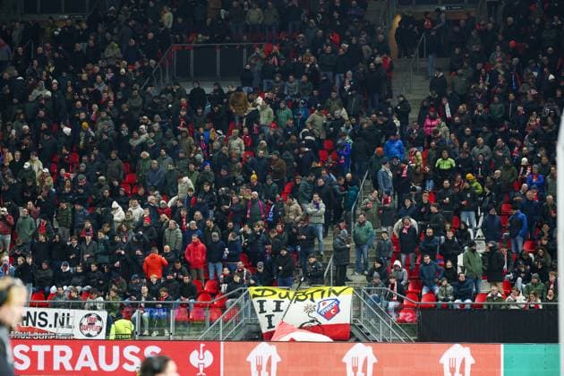 UTRECHT , 22-01-2026 , stadium Galgenwaard , season 2025 2026 , UEFA Europa League football , League phase matchday 7 , match between FC Utrecht and KRC Genk , Pictures shows , fans of FC Utrecht Utrecht - Genk  x201002095x Copyright: