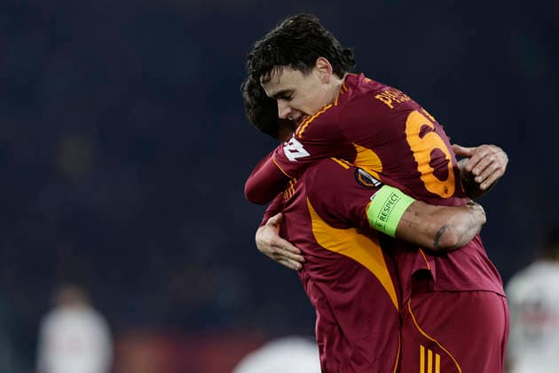 UEFA Europa League phase match day 7 AS Roma vs VfB Stuttgart Roma™s Italian midfielder Niccolo Pisilli celebrates after scoring a goal of 1-0 during UEFA Europa League phase match day 7 between AS Roma vs VfB Stuttgart at Olimpico stadium on November 22, 2026 in Rome, Italy. _BPH0378 Copyright: xAntonioxBalascox