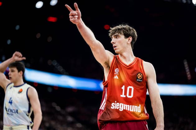 MUNICH, GERMANY - JANUARY 22: Justinian Jessup (FC Bayern Muenchen, 10) gestures during the Turkish Airlines EuroLeague match between FC Bayern Muenchen vs. Valencia Basket at SAP Garden on round 24 of Turkish Airlines EuroLeague on January 22, 2026 in Munich, Germany. Bavaria Germany Copyright: xSteffiexWunderlx
