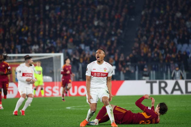Roma vs Stoccarda Jamie Leweling (VfB Stuttgart) During the 2025 26 Europa League football match between Roma and Stuttgart on January 22, 2026 at the Stadio Olimpico in Rome. Photo: Roma stadio Olimpico Roma Italia Copyright: xFABIOxSASSOxFabioxSassox Roma Stoccarda2026_01_22Fabio Sasso4668