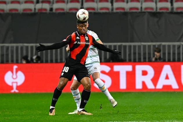 FOOTBALL : OGC Nice VS - Go Ahead Eagles - UEFA Europa League - 22 01 2025 Kevin Carlos (OGC Nice) - UEFA Europa League match between OGC Nice and Go Ahead Eagles on January 22, 2026 at the Allianz Riviera Stadium in Nice. NiceFrance  Copyright: xWilliamxCannarellax