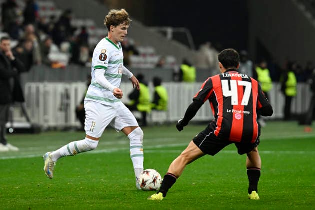 FOOTBALL : OGC Nice VS - Go Ahead Eagles - UEFA Europa League - 22 01 2025 Oskar Sivertsen (GA-Eagles) - UEFA Europa League match between OGC Nice and Go Ahead Eagles on January 22, 2026 at the Allianz Riviera Stadium in Nice. NiceFrance  Copyright: xWilliamxCannarellax