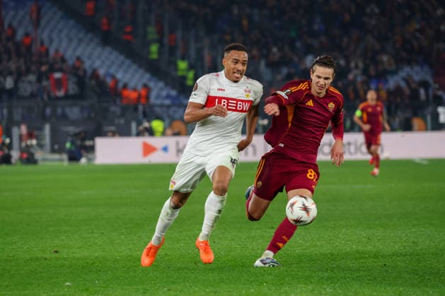 Roma vs Stoccarda Jamie Leweling (VfB Stuttgart) During the 2025 26 Europa League football match between Roma and Stuttgart on January 22, 2026 at the Stadio Olimpico in Rome. Photo: Roma stadio Olimpico Roma Italia Copyright: xFABIOxSASSOxFabioxSassox Roma Stoccarda2026_01_22Fabio Sasso4791