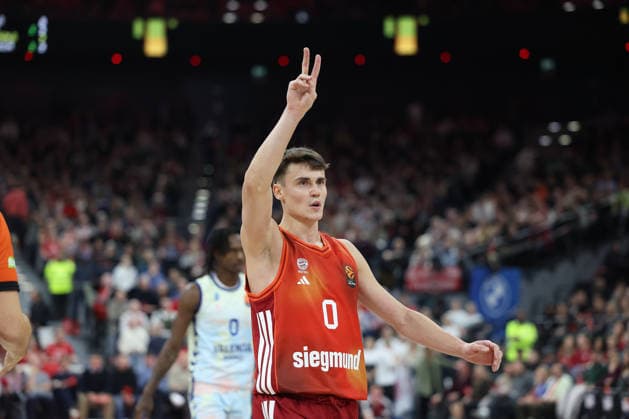 Nenad Dimitrijevic FC Bayern Basketball, 00 gestures, GER, FC Bayern Basketball vs Valencia Basket, Basketball, Euroleague, Matchday 24, Season 2025 2026, 22 01 2026, GER, FC Bayern Basketball vs Valencia Basket, Basketball, Euroleague, Matchday 24, Season 2025 2026, 22 01 2026 Munich Copyright: xEibner-Pressefoto JennixMaulx EP_JML