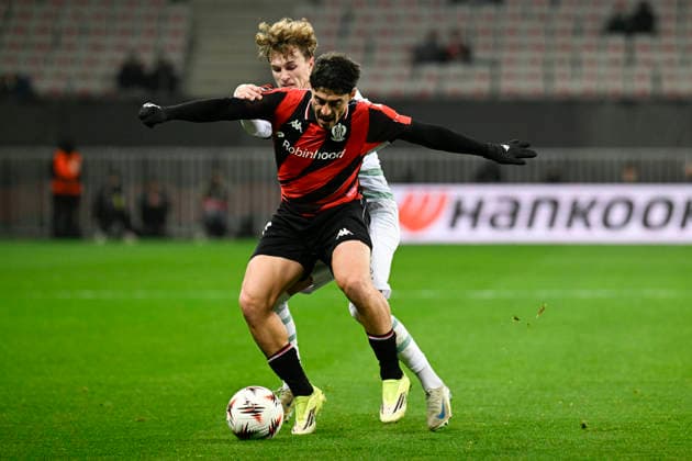 FOOTBALL : OGC Nice VS - Go Ahead Eagles - UEFA Europa League - 22 01 2025 Tiago Gouveia (OGC Nice) - UEFA Europa League match between OGC Nice and Go Ahead Eagles on January 22, 2026 at the Allianz Riviera Stadium in Nice. NiceFrance  Copyright: xWilliamxCannarellax