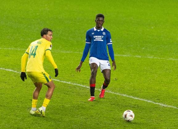 Nasser Djiga of Rangers during UEFA Europa League league phase match at Ibrox Stadium, Glasgow. Rangers v Ludogorats - UEFA Europa League - League Phase - Ibrox Stadium, Glasgow, Lanarkshire, Scotland, UK - 22 Jan 2026Glasgow Ibrox Stadium Lanarkshire, Scotland United Kingdom EDITORIAL USE ONLY  Copyright: xRangersxFC Shutterstockx 16394122f