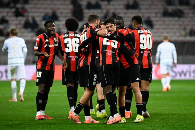 FOOTBALL : OGC Nice VS - Go Ahead Eagles - UEFA Europa League - 22 01 2025 Joy OGCN - But Tiago Gouveia - UEFA Europa League match between OGC Nice and Go Ahead Eagles on January 22, 2026 at the Allianz Riviera Stadium in Nice. NiceFrance  Copyright: xWilliamxCannarellax