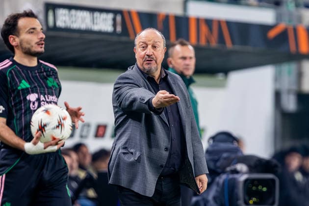 FERENCVAROS - PANATHINAIKOS Head coach of Panathinaikos Rafael Rafa Benitez during the league phase of UEFA Europa league football match between Ferencvarosi TC and Panathinaikos FC. Groupama Arena, Ferencvaros Arena, Budapest, Hungary, January 22, 2026. Photo by Branislav Racko Copyright: xx 080A6993