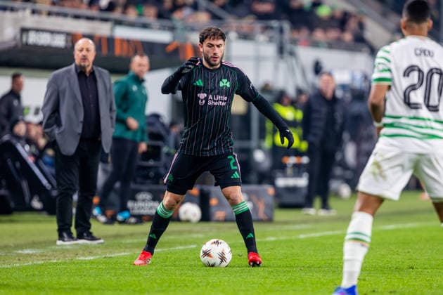 FERENCVAROS - PANATHINAIKOS Davide Calabria of Panathinaikos during the league phase of UEFA Europa league football match between Ferencvarosi TC and Panathinaikos FC. Groupama Arena, Ferencvaros Arena, Budapest, Hungary, January 22, 2026. Photo by Branislav Racko Copyright: xx 080A7000