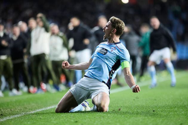 RC Celta de Vigo v LOSC Lille - UEFA Europa League VIGO, SPAIN - JANUARY 22: Carl Starfelt of Celta de Vigo of Celta Vigo celebrates after scoring his team s second goal during the UEFA Europa League 2025 26 League Phase MD7 match between Real Club Celta and LOSC Lille at Estadio Balaidos on January 22, 2026 in Vigo, Spain. Vigo Estadio Abanca Balaidos Spain Copyright: xDiegoxSimonx
