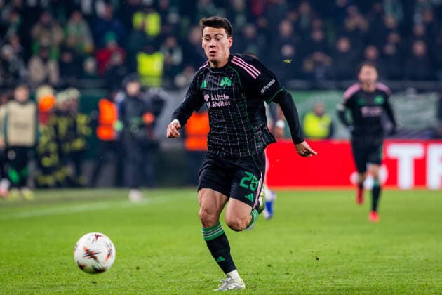 FERENCVAROS - PANATHINAIKOS Facundo Pellistri of Panathinaikos during the league phase of UEFA Europa league football match between Ferencvarosi TC and Panathinaikos FC. Groupama Arena, Ferencvaros Arena, Budapest, Hungary, January 22, 2026. Photo by Branislav Racko Copyright: xx 080A7365