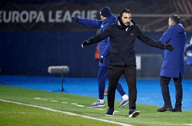 Croatia, Zagreb, 220126. Maksimir Stadium. Football match of the 7th round of the UEFA Europa League, Dinamo - FCSB. In the photo: Elias Charalambous. Photo: Damir Krajac CROPIX Zagreb Croatia Copyright: xxDamirxKrajacx dinamo_fcsb83-220126