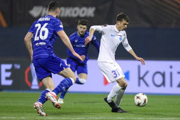 Zagreb, Craotia, 220126. FCSB s player Juri Cisotti during UEFA Europa league football match, 7th round, between Dinamo and FCSB at Maksimir stadium. Foto: Josip Bandic CROPIX Zagreb Croatia Copyright: xxJosipxBandicx xCROPIXx dinamo_fcsb65-220126