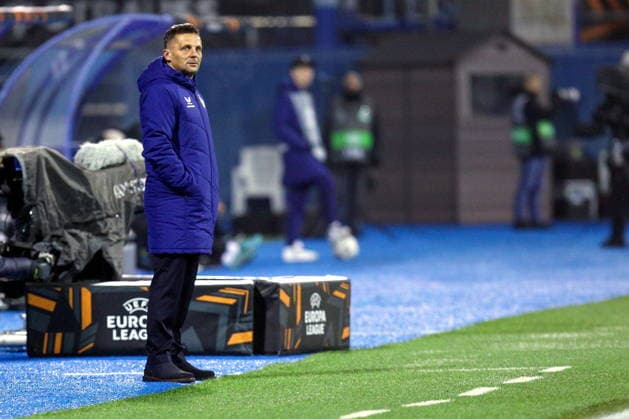 Zagreb, Craotia, 220126. Dinamo s coach Mario Kovacevic during UEFA Europa league football match, 7th round, between Dinamo and FCSB at Maksimir stadium. Foto: Josip Bandic CROPIX Zagreb Croatia Copyright: xxJosipxBandicx xCROPIXx dinamo_fcsb67-220126