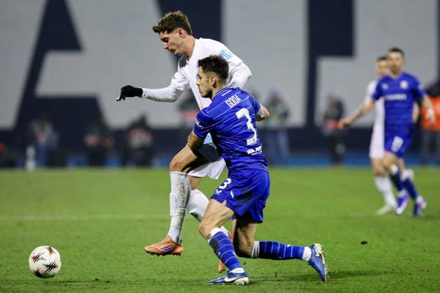 Zagreb, Craotia, 220126. Dinamo s player Bruno Goda during UEFA Europa league football match, 7th round, between Dinamo and FCSB at Maksimir stadium. Foto: Josip Bandic CROPIX Zagreb Croatia Copyright: xxJosipxBandicx xCROPIXx dinamo_fcsb94-220126
