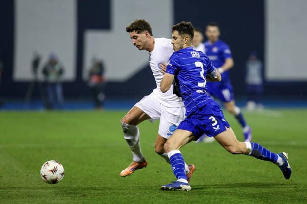 Zagreb, Craotia, 220126. Dinamo s player Bruno Goda during UEFA Europa league football match, 7th round, between Dinamo and FCSB at Maksimir stadium. Foto: Josip Bandic CROPIX Zagreb Croatia Copyright: xxJosipxBandicx xCROPIXx dinamo_fcsb95-220126